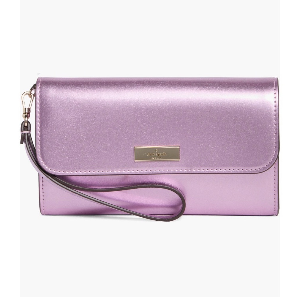 kate spade Metallic Lilac Wristlet Clutch